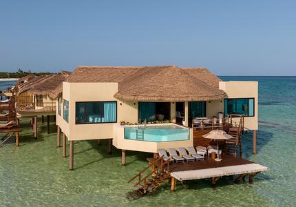 Two Bedroom Presidential Overwater Bungalow Hotel Palafitos Overwater Bungalows Playa del Carmen Two Bedroom Presidential Overwater Bungalow Hotel Palafitos Overwater Bungalows Playa del Carmen